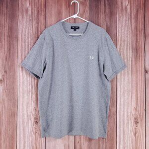 Fred Perry Mens Size XXL Ringer Crewneck Short Sleeve T-Shirt Tee Gray